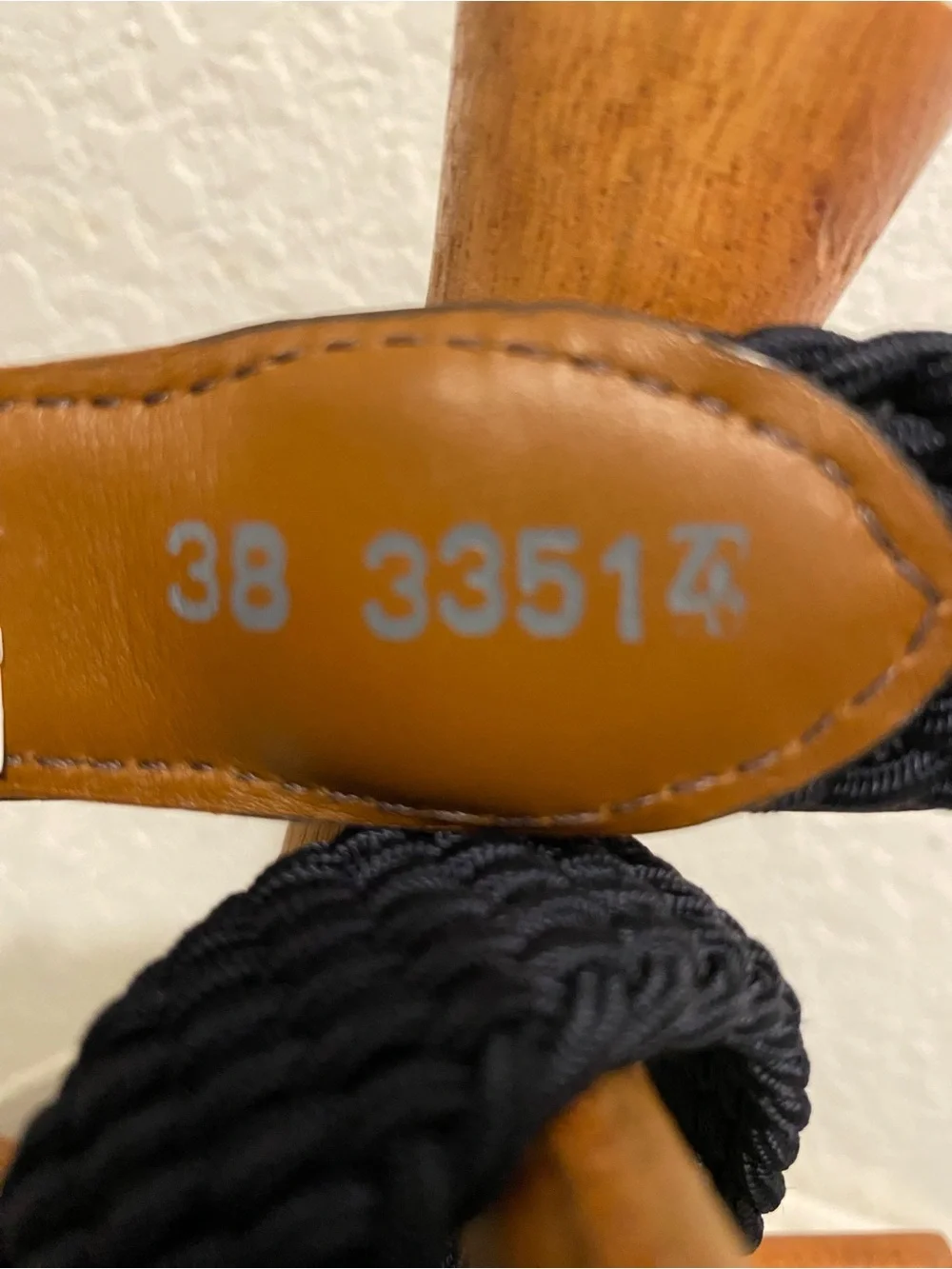 BRIGHTON Men's “Stretch Braided Leather Belt” Size 38 Brwn/Navy Gold Buckle EUC